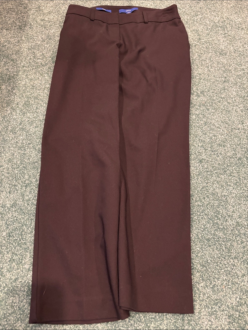 Apt 9 Torie Straight Leg Trousers 2PS Black Dress Pants